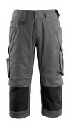 14149-442-1809 Dreiviertel-Hose mit Knietaschen - Dunkelanthrazit/Schwarz