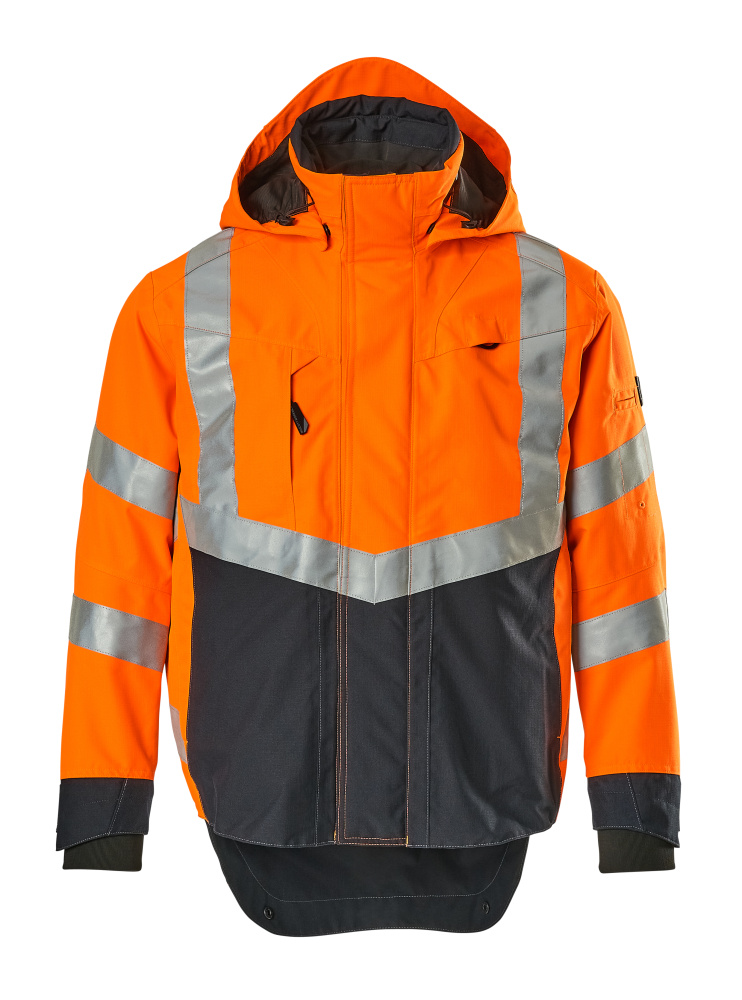 15501-231-14010 Veste d'extérieur - Hi-vis orange/Marine foncé