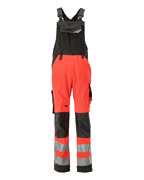 15569-860-22218 Arbeitslatzhose - hi-vis Rot/Dunkelanthrazit
