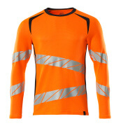 19081-771-14010 T-Shirt, Langarm - Hi-vis Orange/Schwarzblau