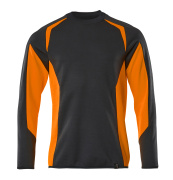 22084-781-01014 Sweatshirt - Schwarzblau/Hi-vis Orange