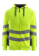 50138-932-1718 Sweat capuche zippé - Hi-vis jaune/Anthracite foncé